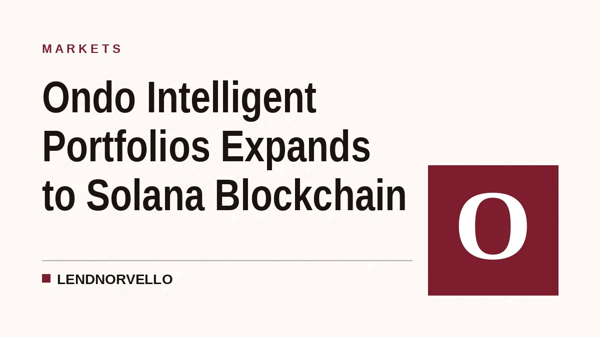 Ondo Intelligent Portfolios Expands to Solana Blockchain