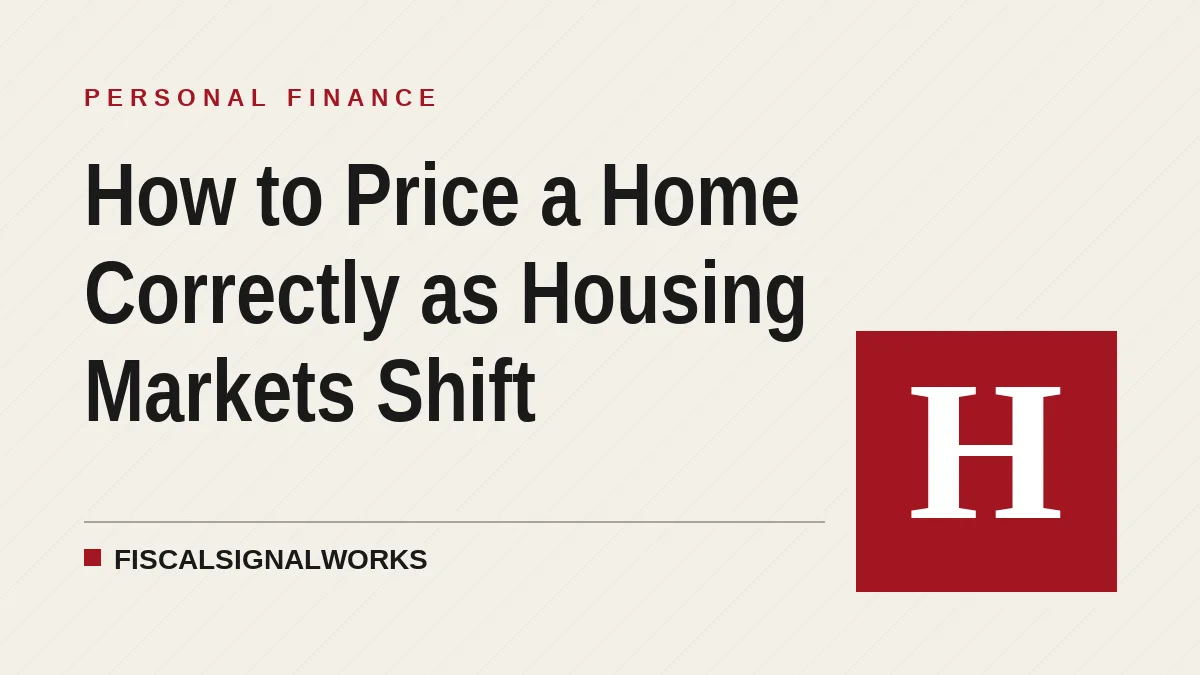 How to Price a Home Correctly as Housing Markets Shift