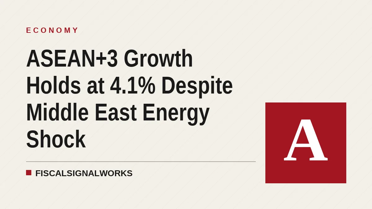 ASEAN+3 Growth Holds at 4.1% Despite Middle East Energy Shock