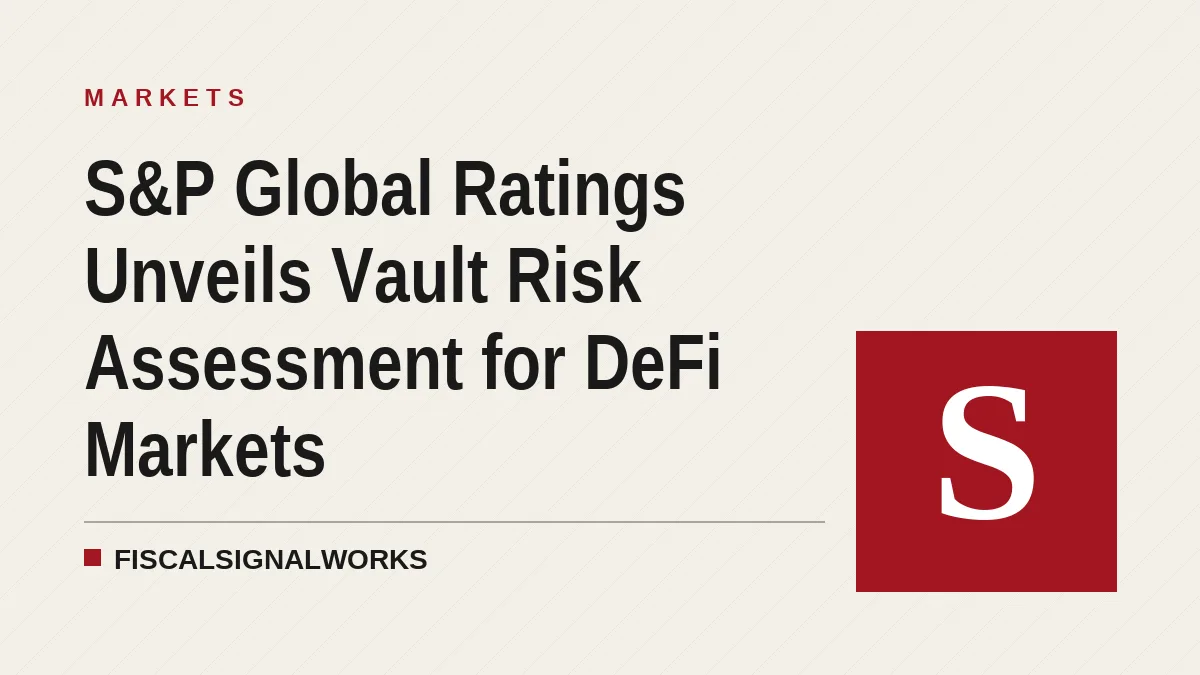 S&P Global Ratings Unveils Vault Risk Assessment for DeFi Markets