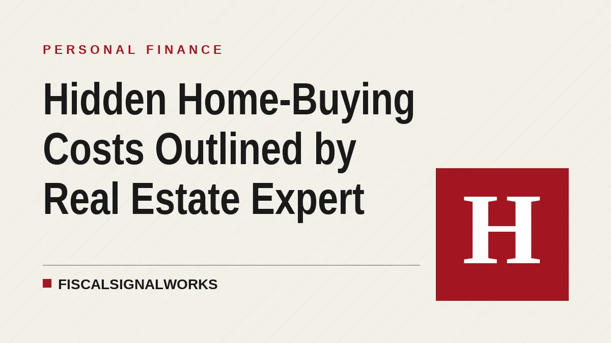 Hidden Home-Buying Costs Outlined by Real Estate Expert