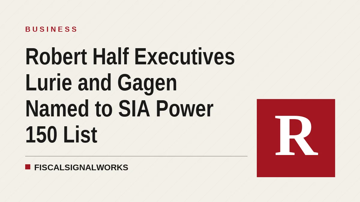 Robert Half Executives Lurie and Gagen Named to SIA Power 150 List