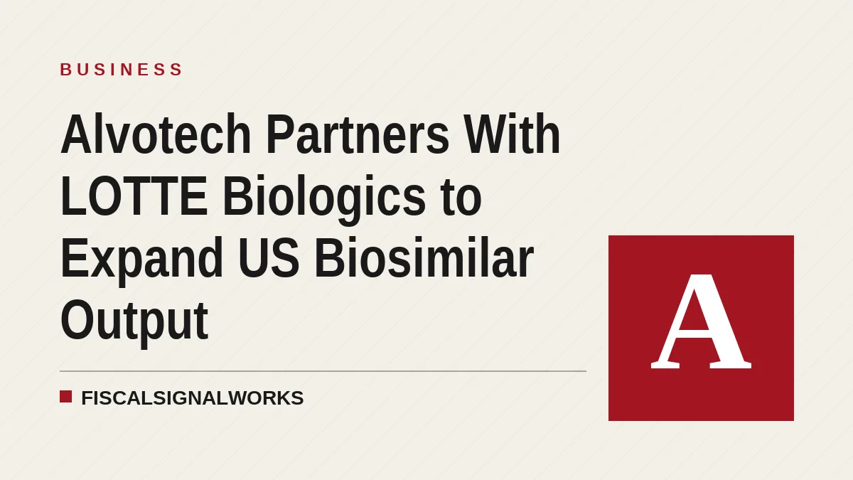 Alvotech Partners With LOTTE Biologics to Expand US Biosimilar Output