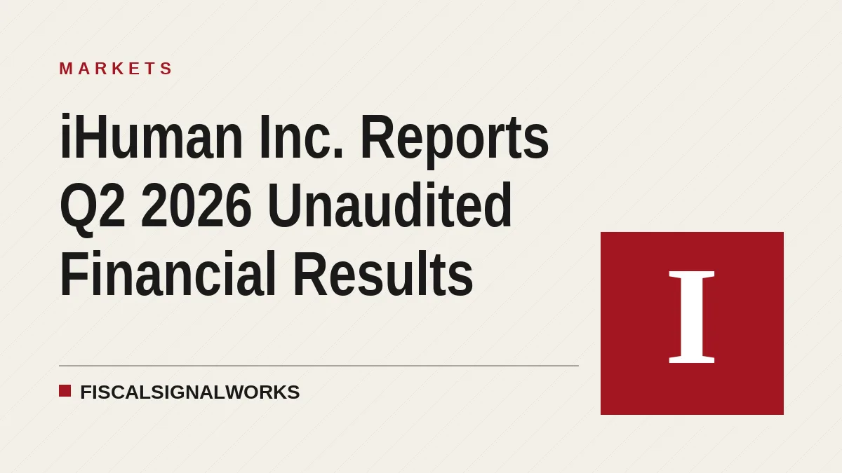 iHuman Inc. Reports Q2 2026 Unaudited Financial Results