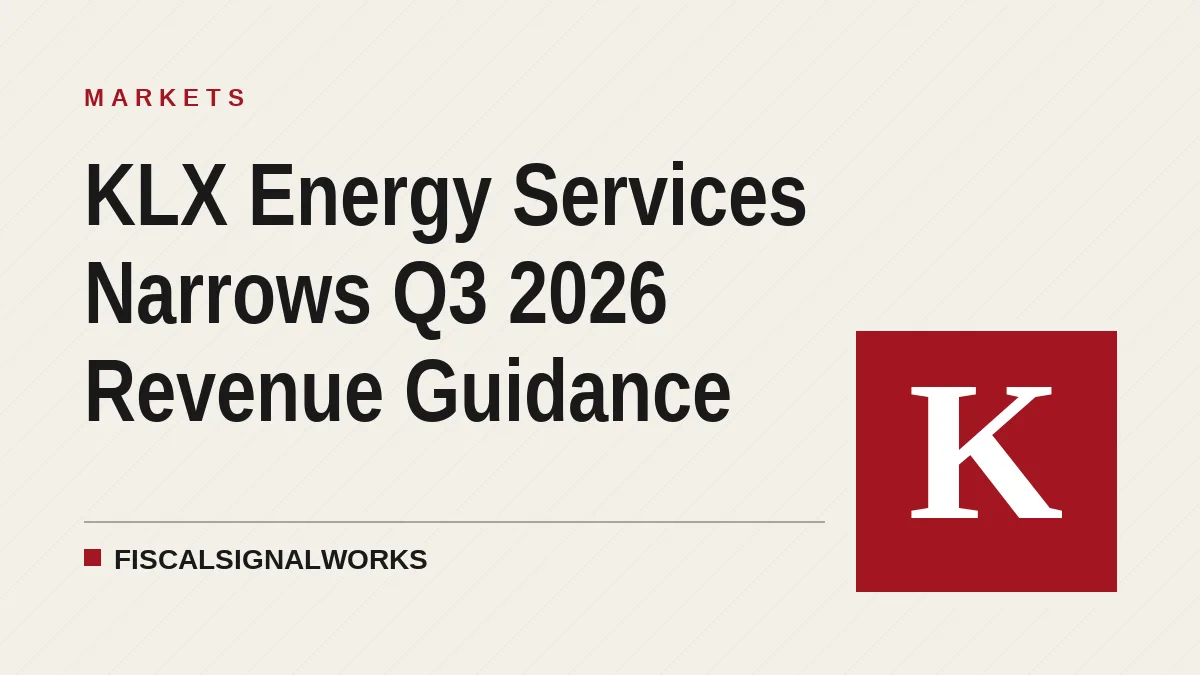 KLX Energy Services Narrows Q3 2026 Revenue Guidance