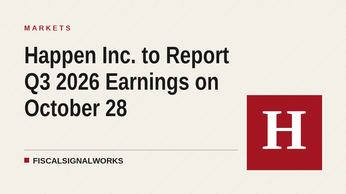Happen Inc. to Report Q3 2026 Earnings on October 28