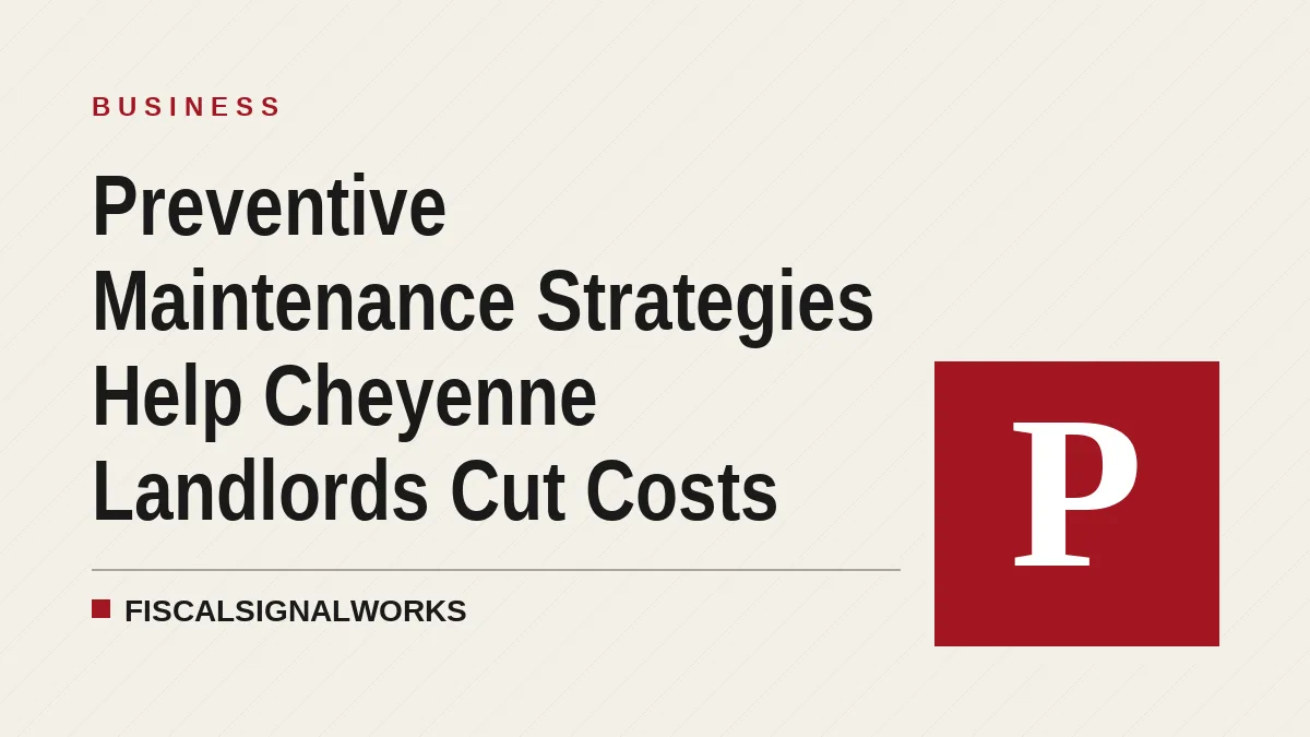 Preventive Maintenance Strategies Help Cheyenne Landlords Cut Costs