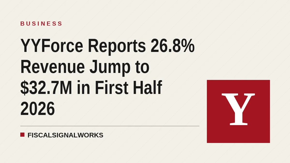 YYForce Reports 26.8% Revenue Jump to $32.7M in First Half 2026