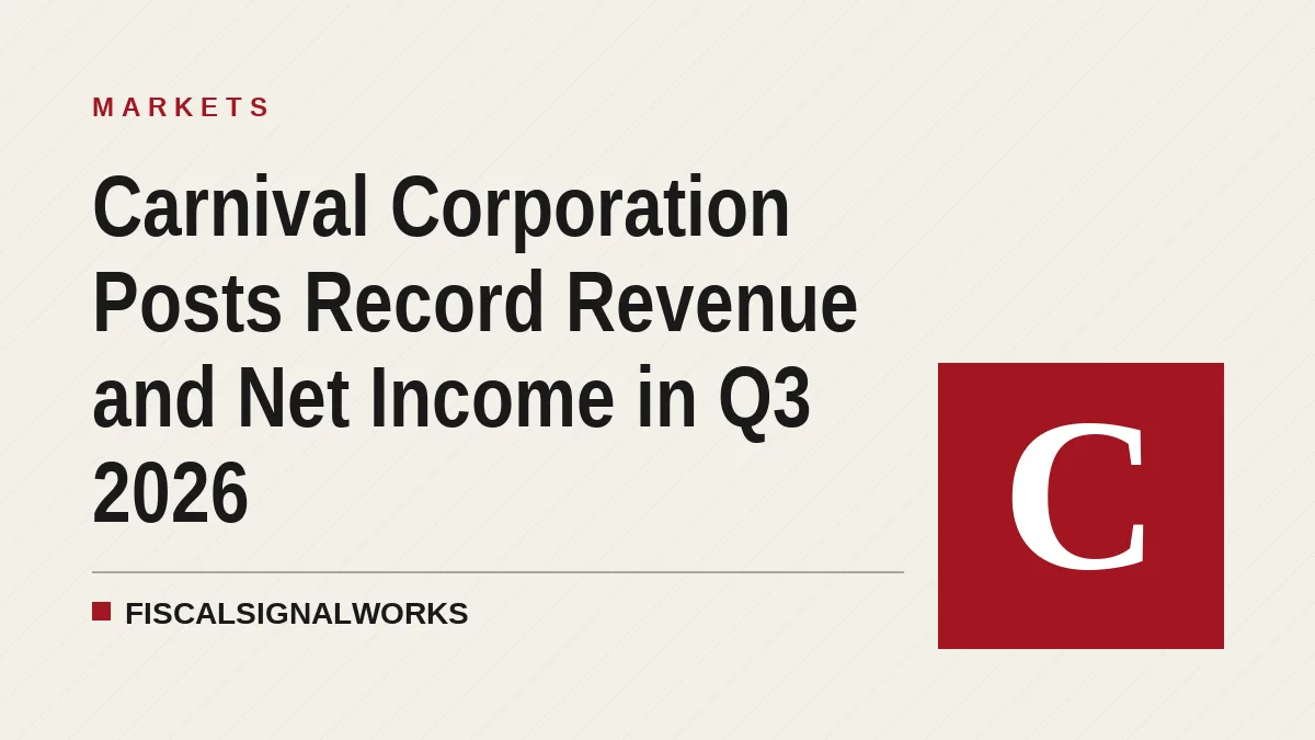Carnival Corporation Posts Record Revenue and Net Income in Q3 2026