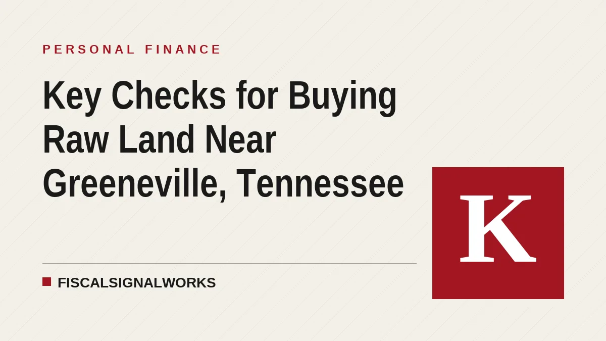 Key Checks for Buying Raw Land Near Greeneville, Tennessee