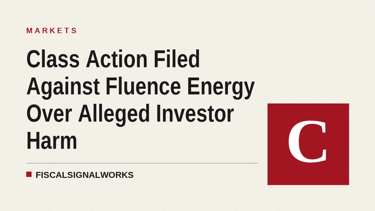 Class Action Filed Against Fluence Energy Over Alleged Investor Harm