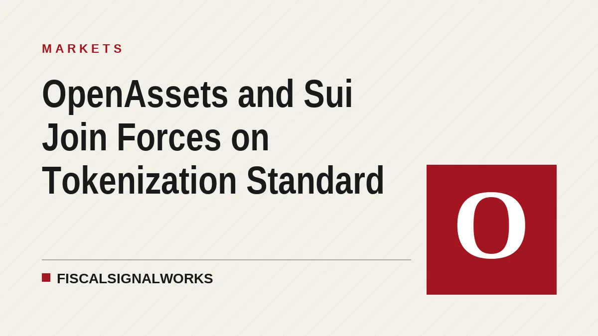 OpenAssets and Sui Join Forces on Tokenization Standard