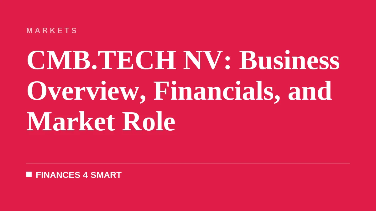 CMB.TECH NV: Business Overview, Financials, and Market Role