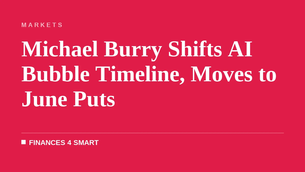 Michael Burry Shifts AI Bubble Timeline, Moves to June Puts
