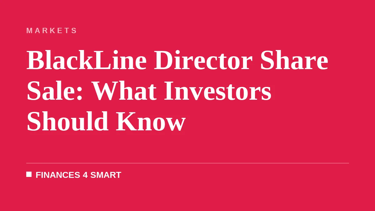 BlackLine Director Share Sale: What Investors Should Know