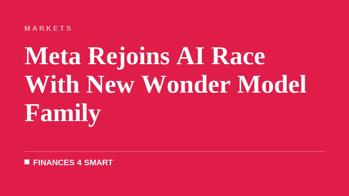 Meta Rejoins AI Race With New Wonder Model Family