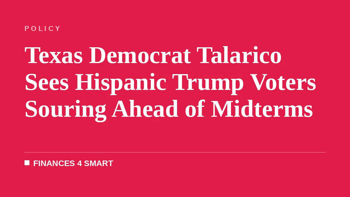Texas Democrat Talarico Sees Hispanic Trump Voters Souring Ahead of Midterms
