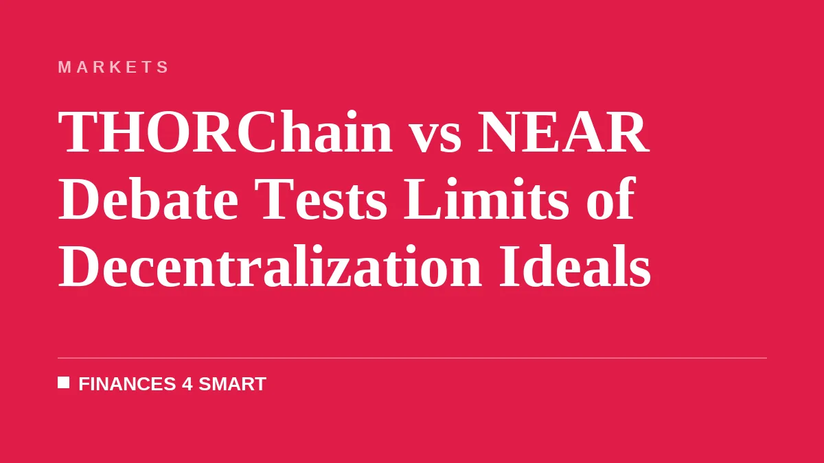 THORChain vs NEAR Debate Tests Limits of Decentralization Ideals