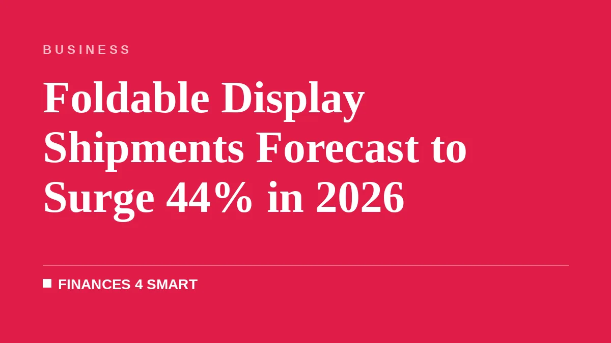 Foldable Display Shipments Forecast to Surge 44% in 2026