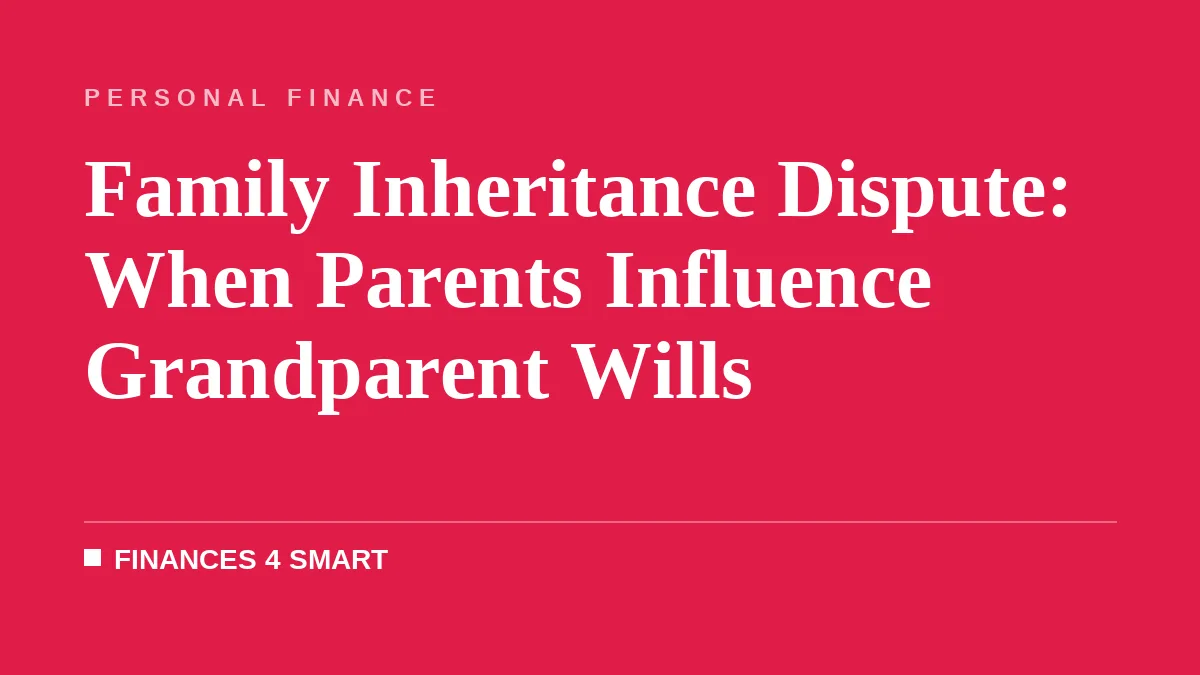 Family Inheritance Dispute: When Parents Influence Grandparent Wills