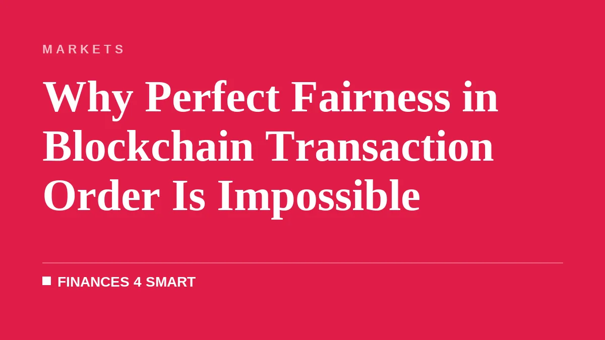 Why Perfect Fairness in Blockchain Transaction Order Is Impossible