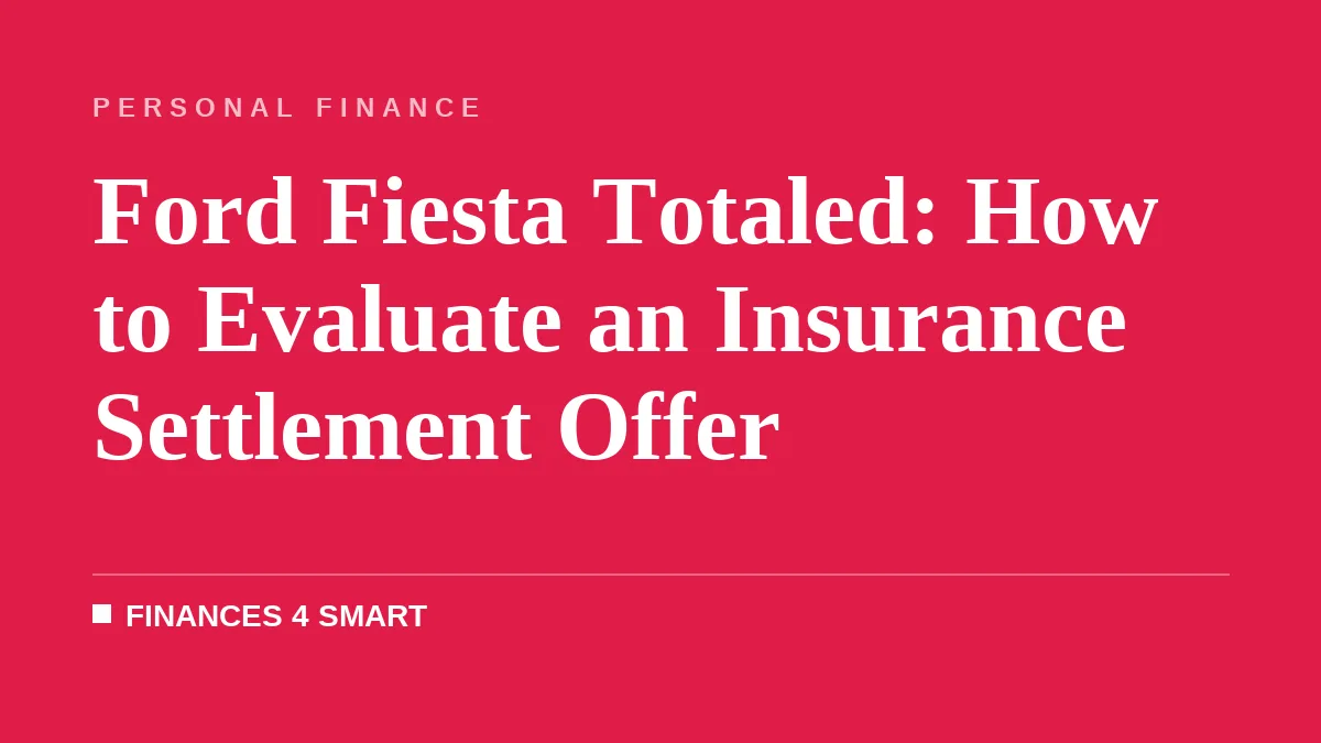 Ford Fiesta Totaled: How to Evaluate an Insurance Settlement Offer