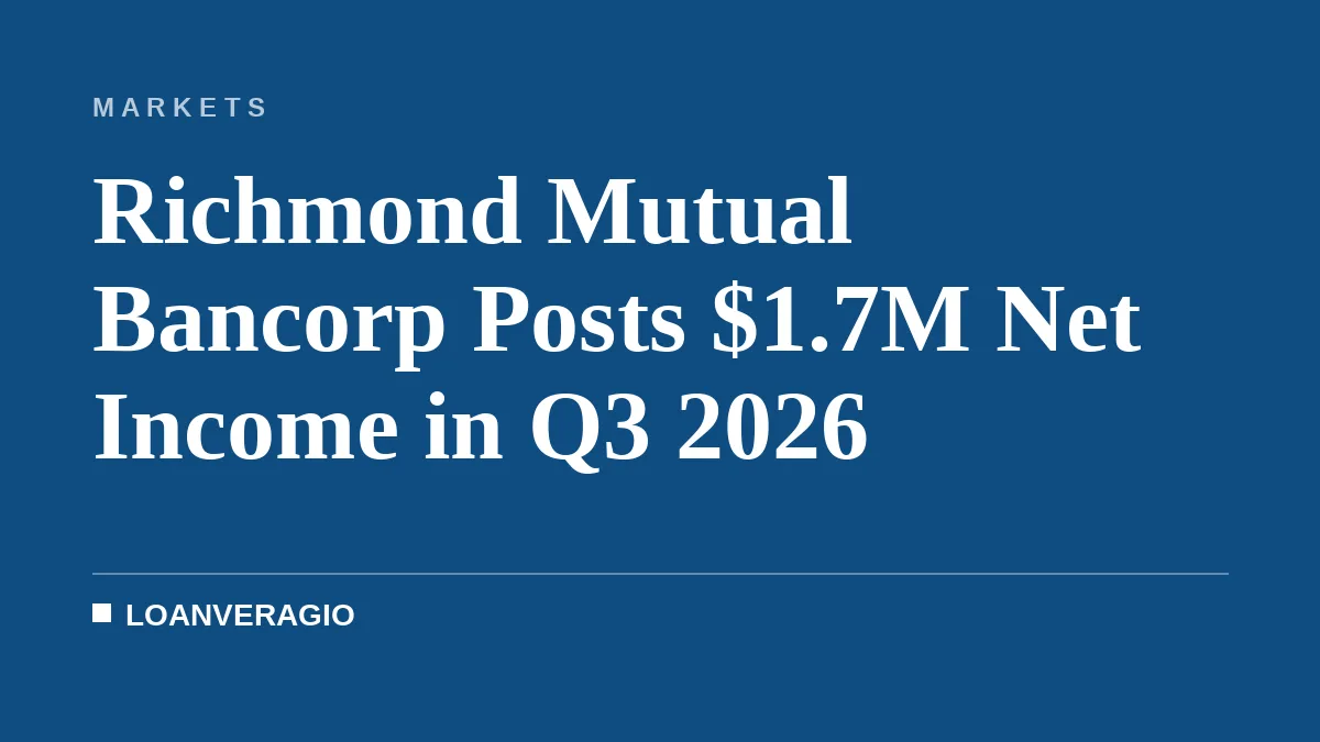 Richmond Mutual Bancorp Posts $1.7M Net Income in Q3 2026