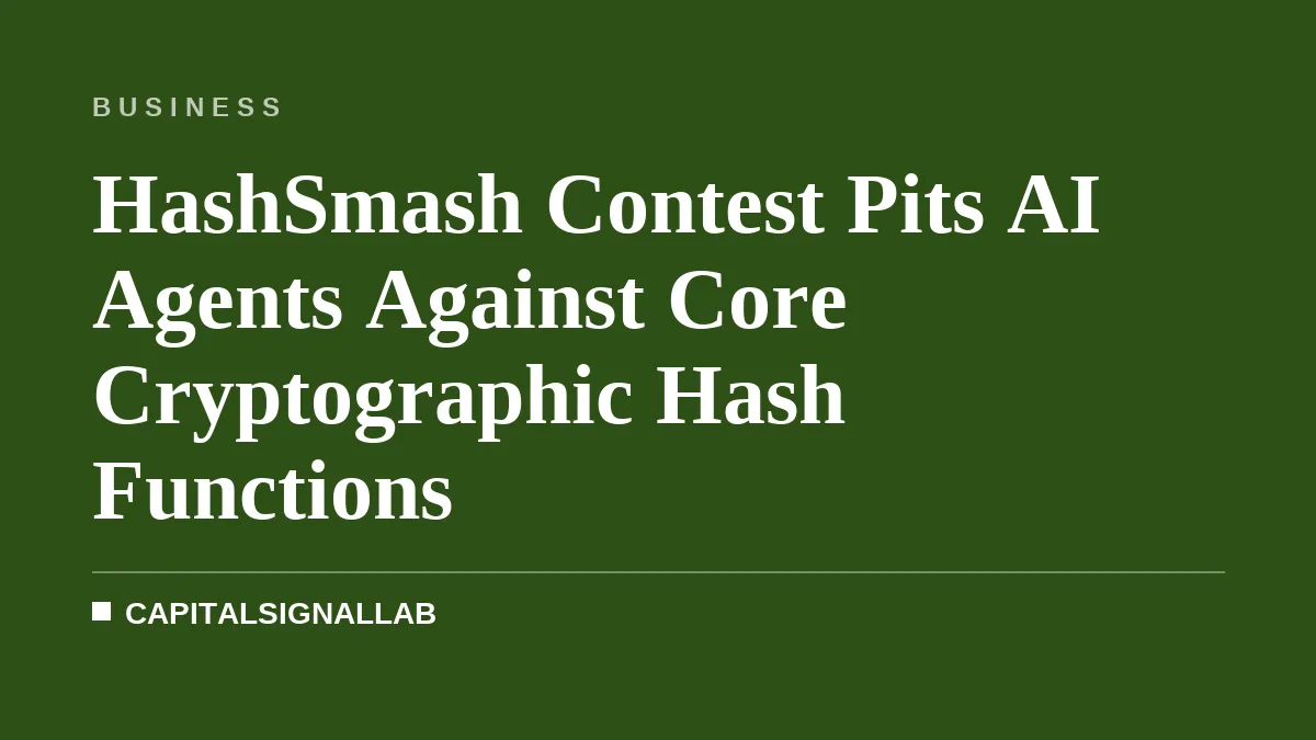 HashSmash Contest Pits AI Agents Against Core Cryptographic Hash Functions