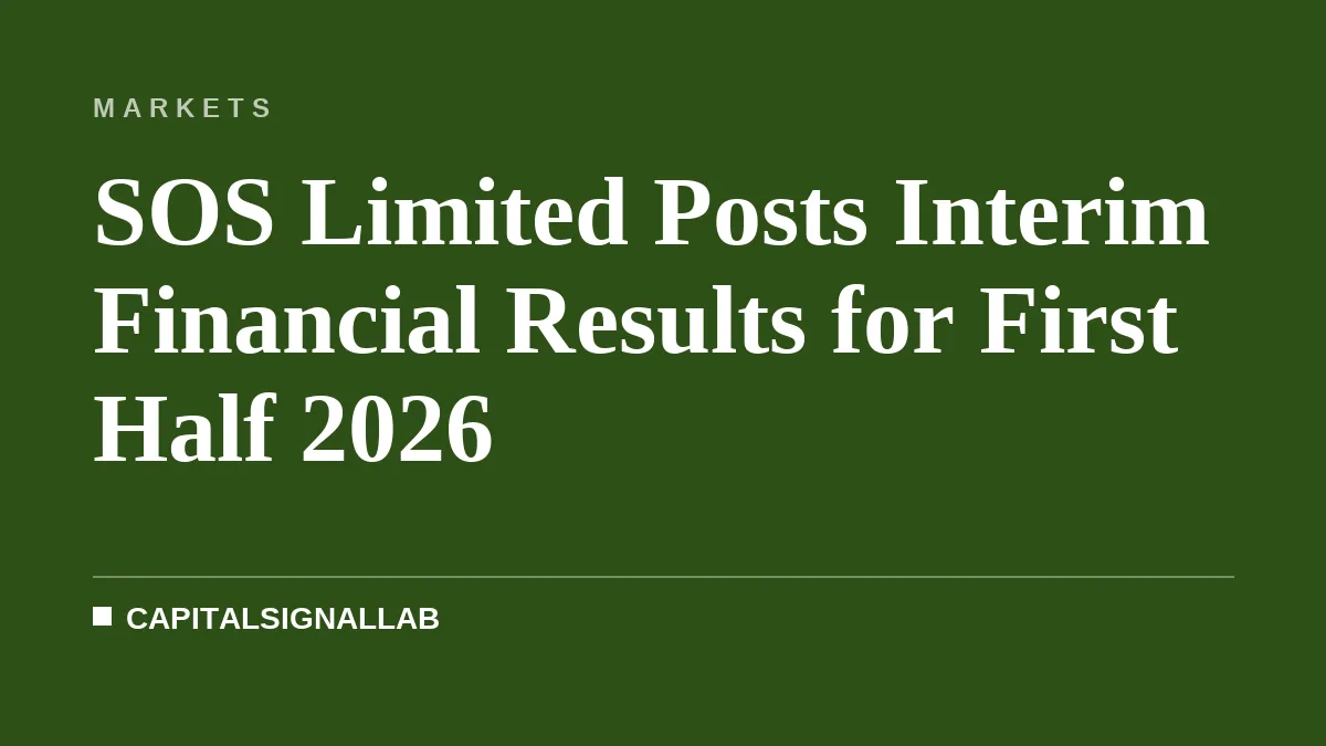 SOS Limited Posts Interim Financial Results for First Half 2026