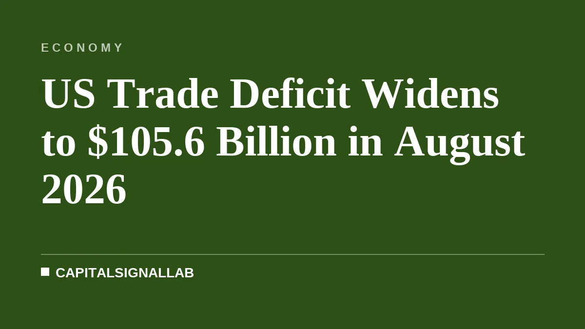US Trade Deficit Widens to $105.6 Billion in August 2026