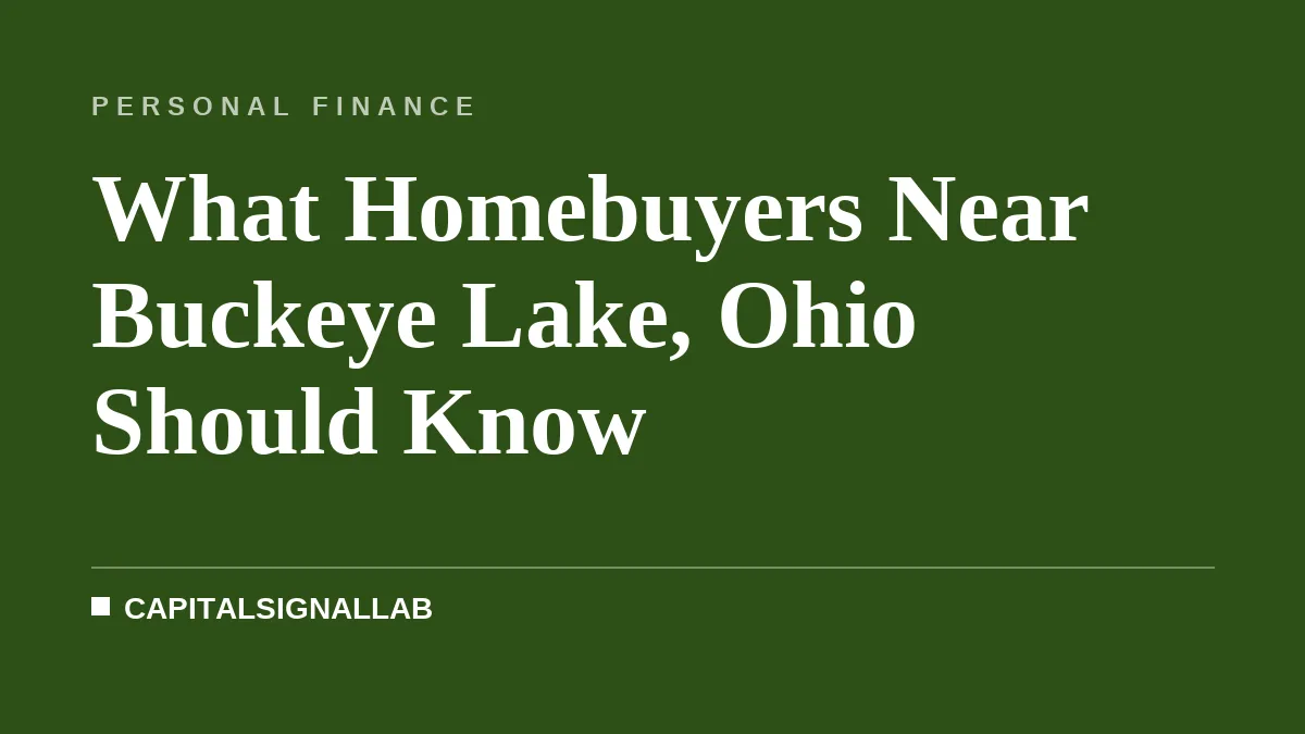 What Homebuyers Near Buckeye Lake, Ohio Should Know
