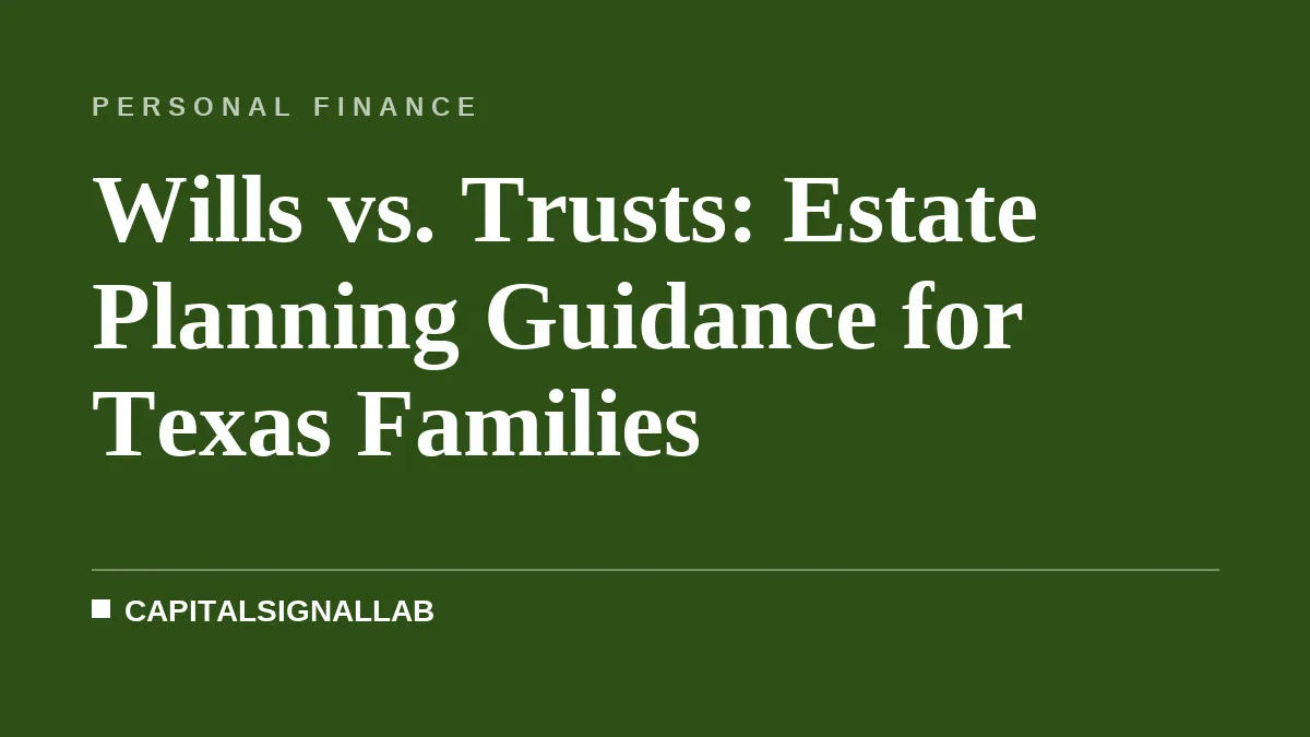 Wills vs. Trusts: Estate Planning Guidance for Texas Families