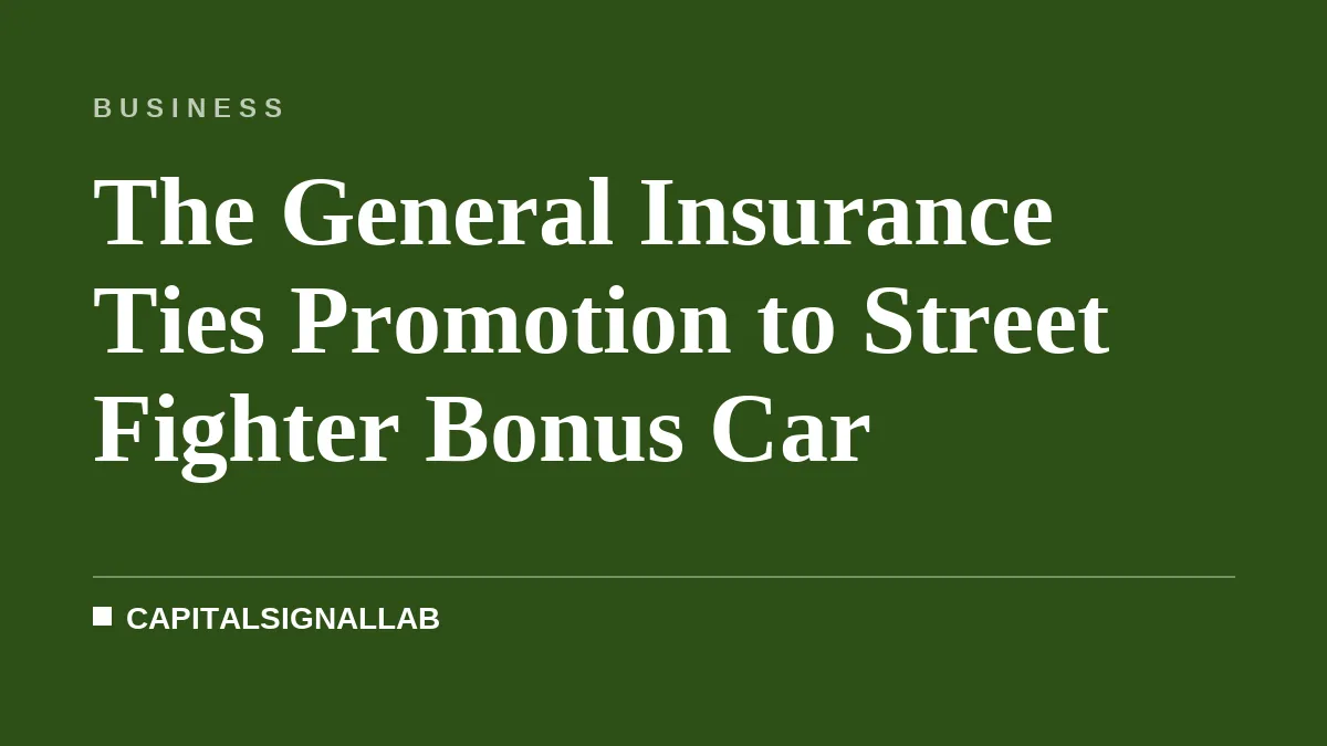 The General Insurance Ties Promotion to Street Fighter Bonus Car