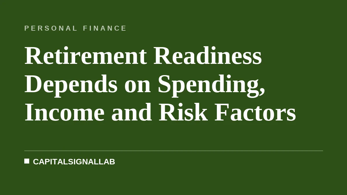 Retirement Readiness Depends on Spending, Income and Risk Factors