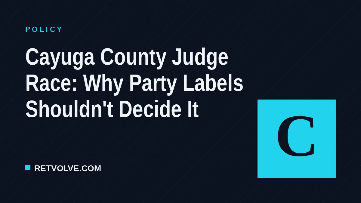 Cayuga County Judge Race: Why Party Labels Shouldn't Decide It