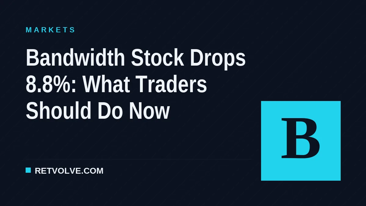 Bandwidth Stock Drops 8.8%: What Traders Should Do Now