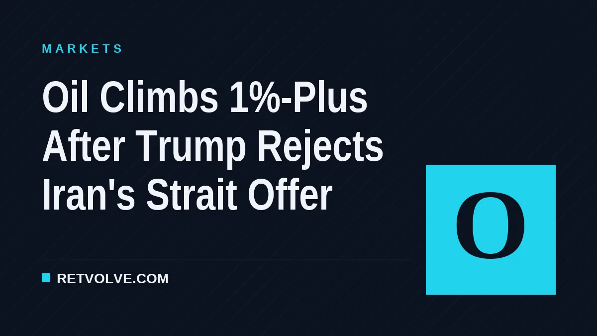 Oil Climbs 1%-Plus After Trump Rejects Iran's Strait Offer