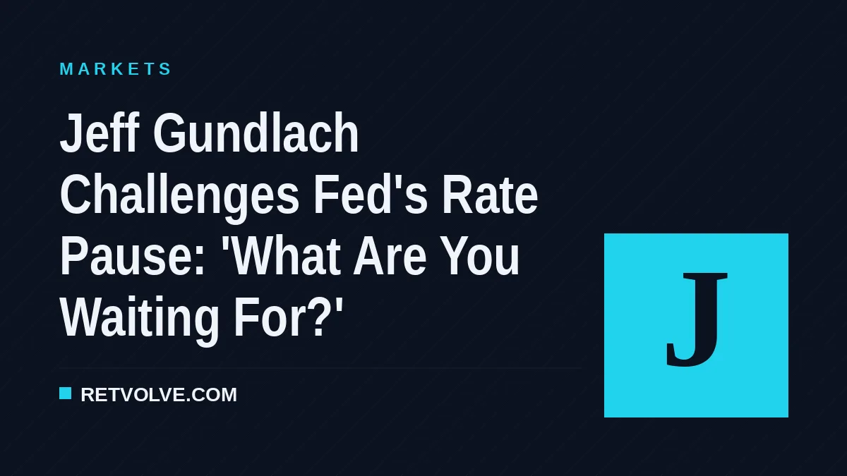 Jeff Gundlach Challenges Fed's Rate Pause: 'What Are You Waiting For?'