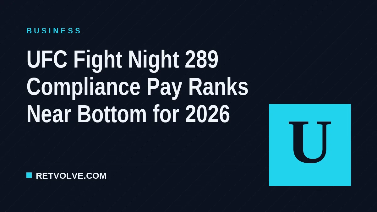 UFC Fight Night 289 Compliance Pay Ranks Near Bottom for 2026