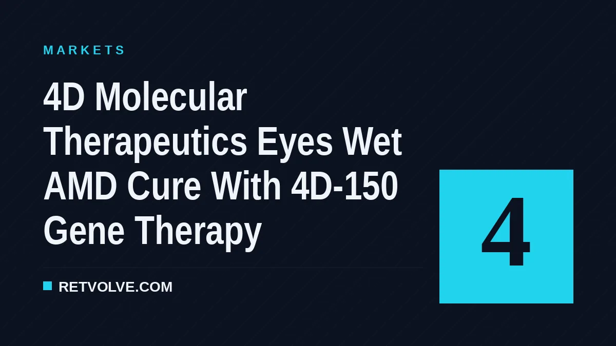 4D Molecular Therapeutics Eyes Wet AMD Cure With 4D-150 Gene Therapy