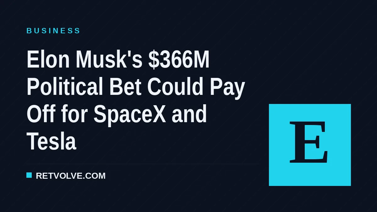Elon Musk's $366M Political Bet Could Pay Off for SpaceX and Tesla