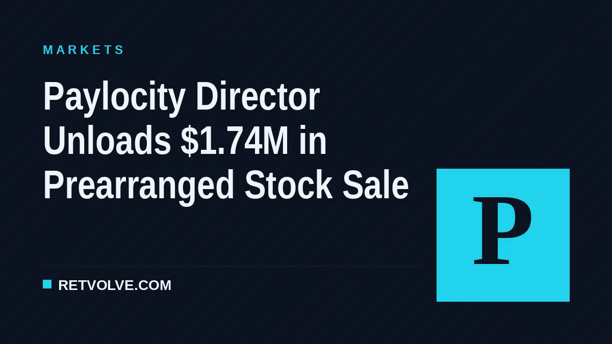 Paylocity Director Unloads $1.74M in Prearranged Stock Sale