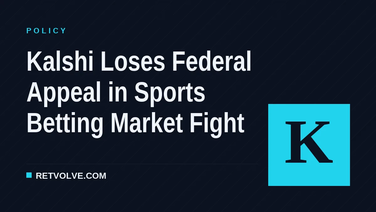 Kalshi Loses Federal Appeal in Sports Betting Market Fight