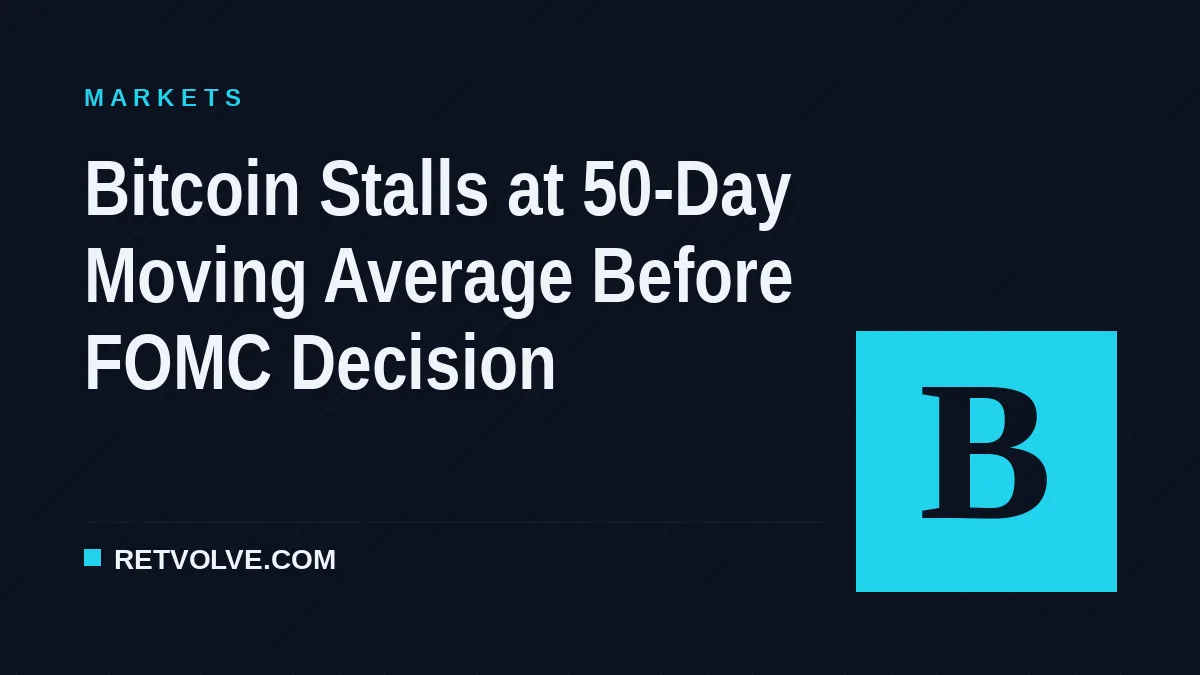 Bitcoin Stalls at 50-Day Moving Average Before FOMC Decision