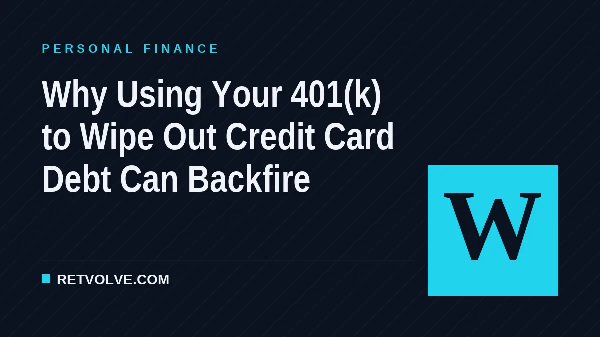 Why Using Your 401(k) to Wipe Out Credit Card Debt Can Backfire