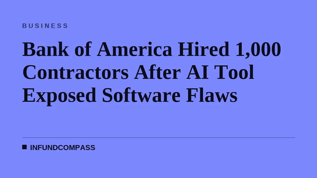 Bank of America Hired 1,000 Contractors After AI Tool Exposed Software Flaws