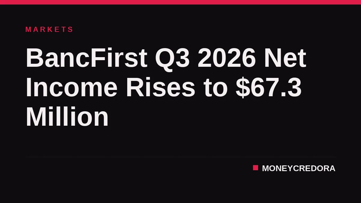 BancFirst Q3 2026 Net Income Rises to $67.3 Million