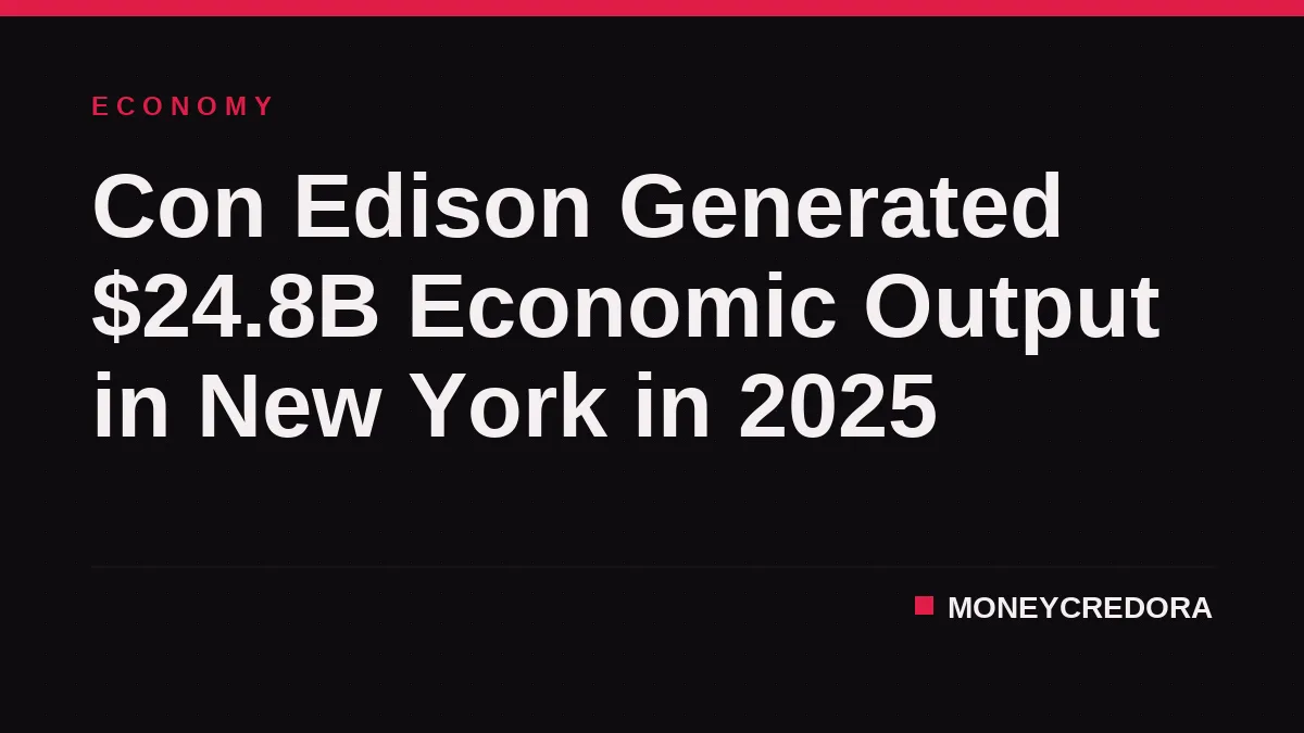 Con Edison Generated $24.8B Economic Output in New York in 2025