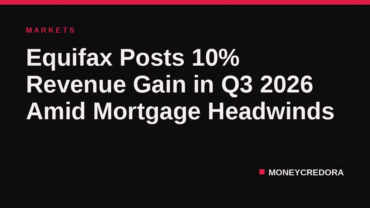 Equifax Posts 10% Revenue Gain in Q3 2026 Amid Mortgage Headwinds