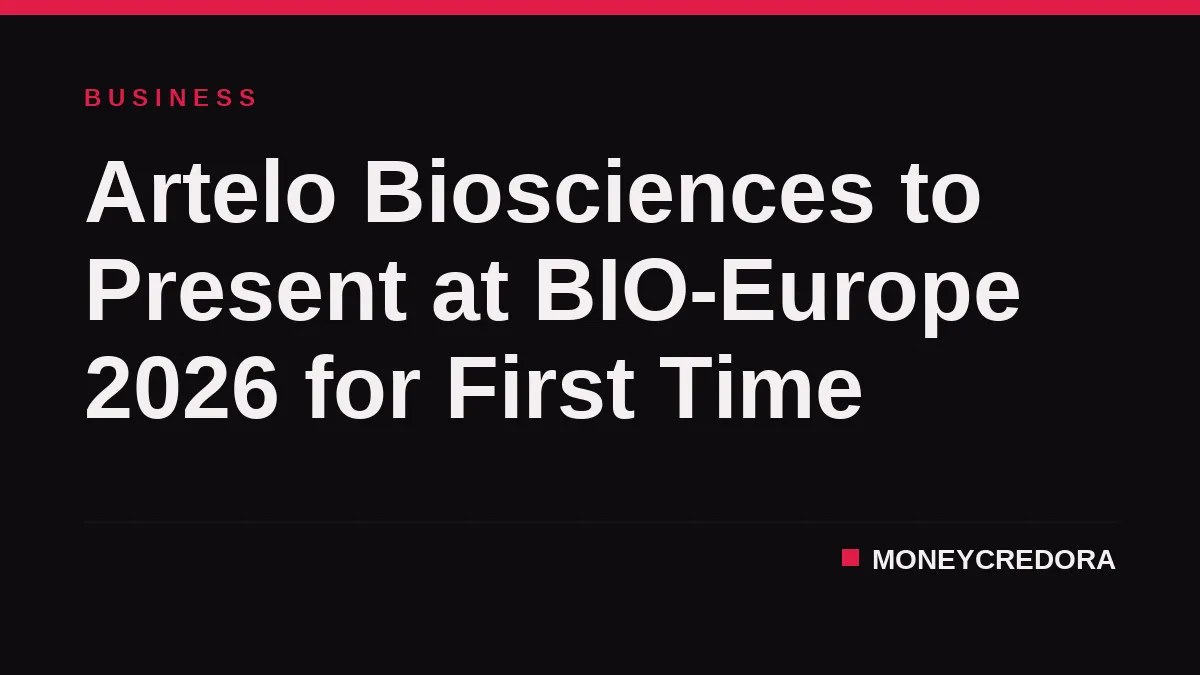 Artelo Biosciences to Present at BIO-Europe 2026 for First Time